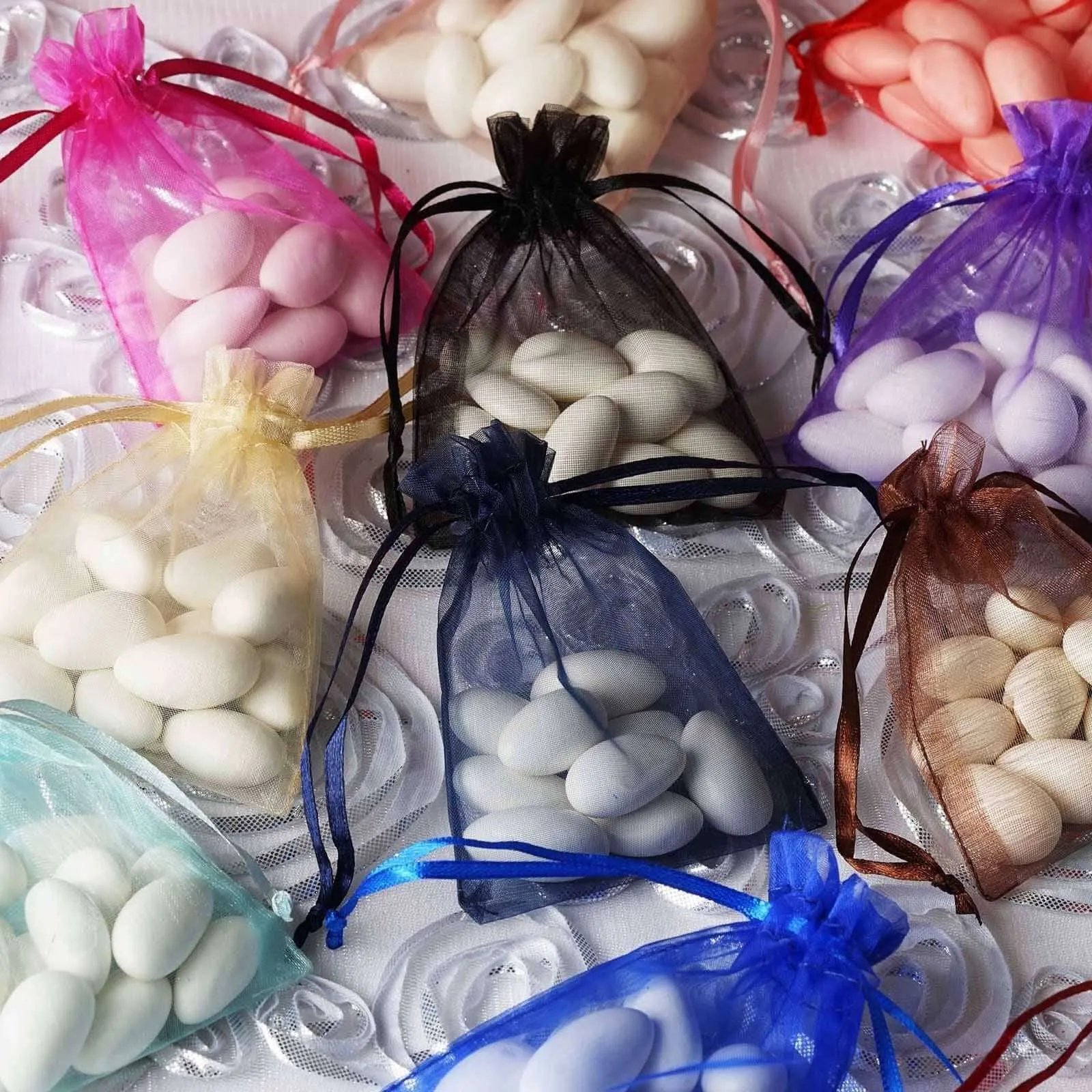 10 Pack 3"x4" Mint Organza Drawstring Wedding Party Favor Gift Bags - Clearance SALE