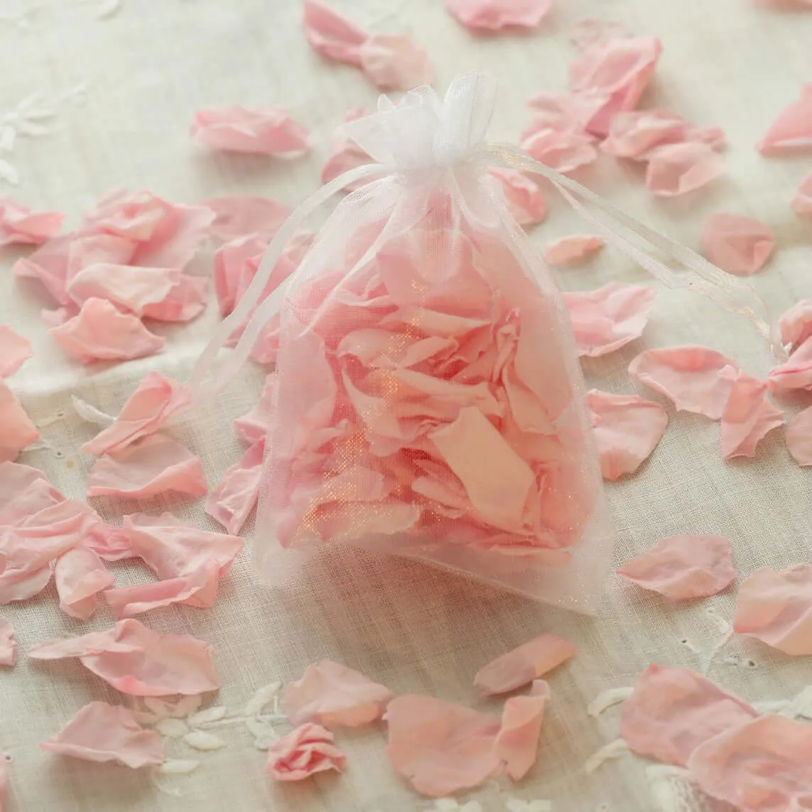 10 Pack 3"x4" Rose Quartz Organza Drawstring Wedding Party Favor Gift Bags - Clearance SALE