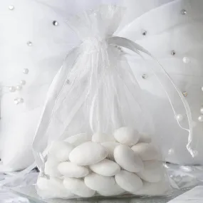 10 Pack 4"x6" White Organza Drawstring Wedding Party Favor Gift Bags