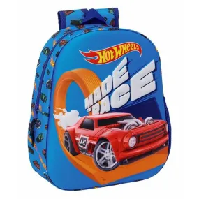 3D Child bag Hot Wheels Blue 27 x 33 x 10 cm 3D