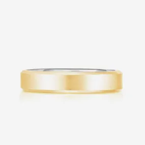 4 mm Hidden Two-Toned   Beveled Wedding Band