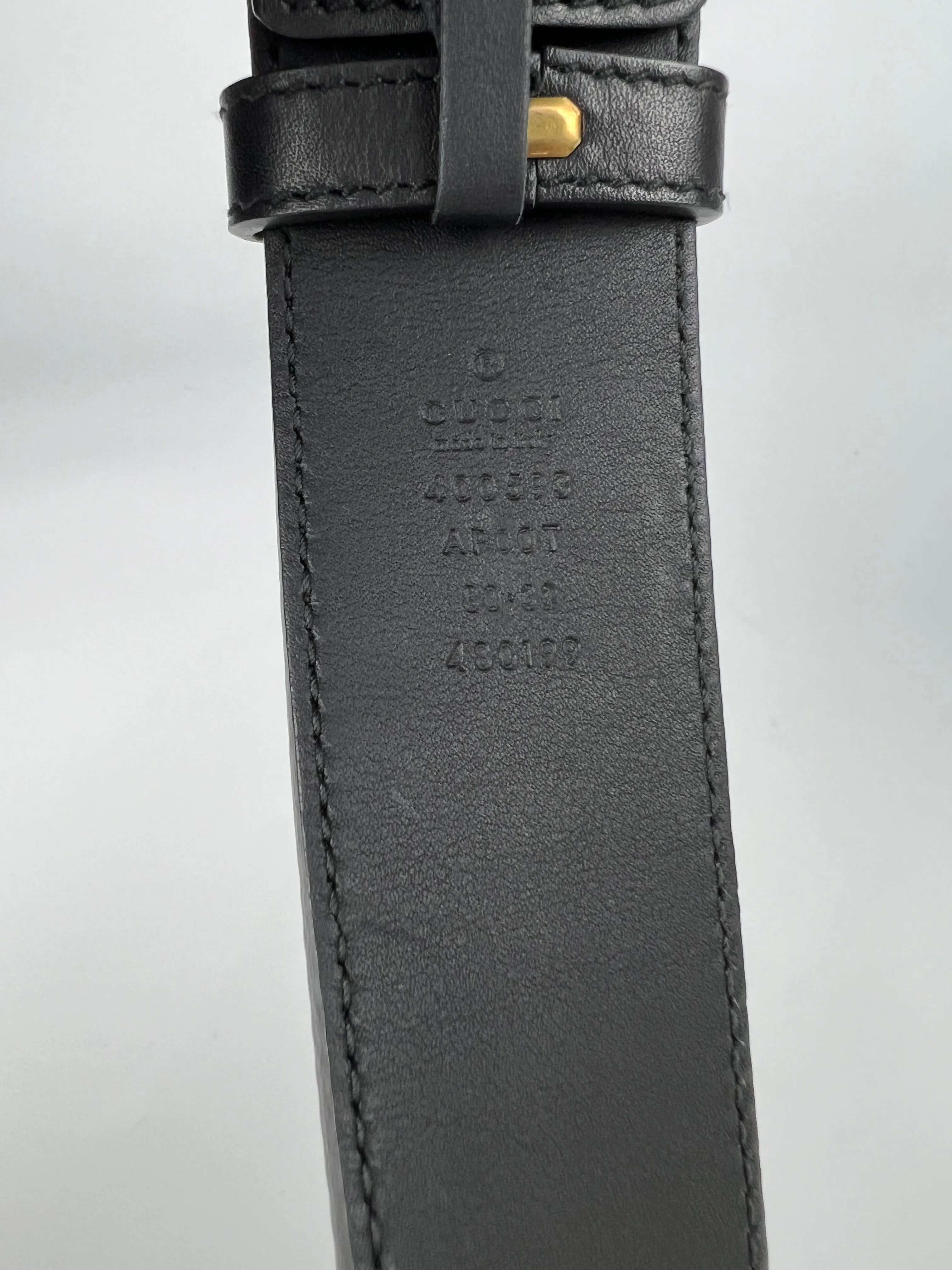 400593 480199 GG Marmont Belt Leather Black