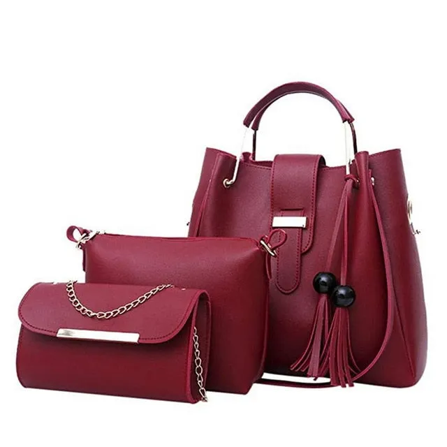 4pcs Woman Bag Set Purse and Handbag Four-Piece Shoulder Bag Tote Messenger Tote