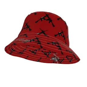 #502 cocknload bucket hat gun print