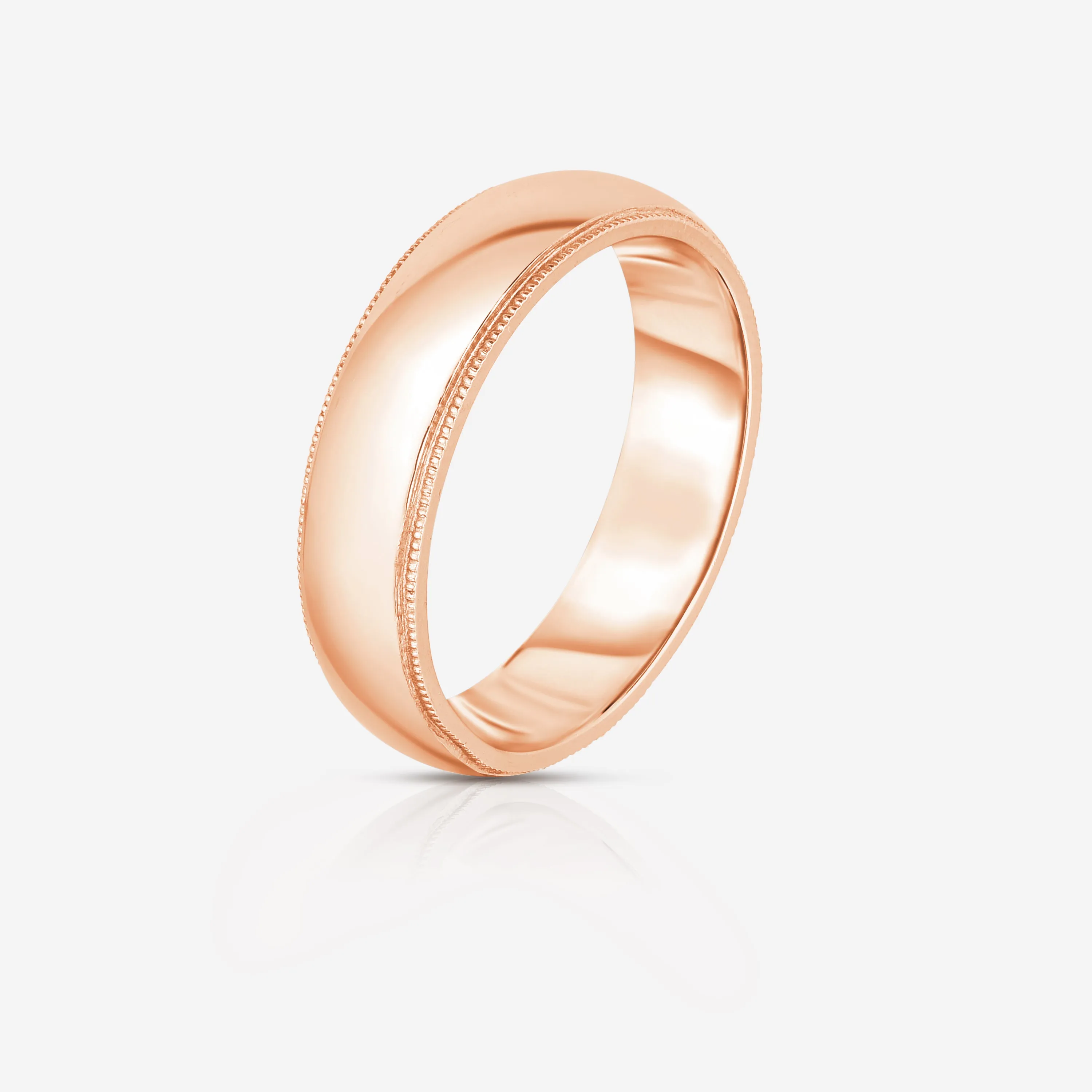 6 mm Milgrain Comfort Fit Wedding Band