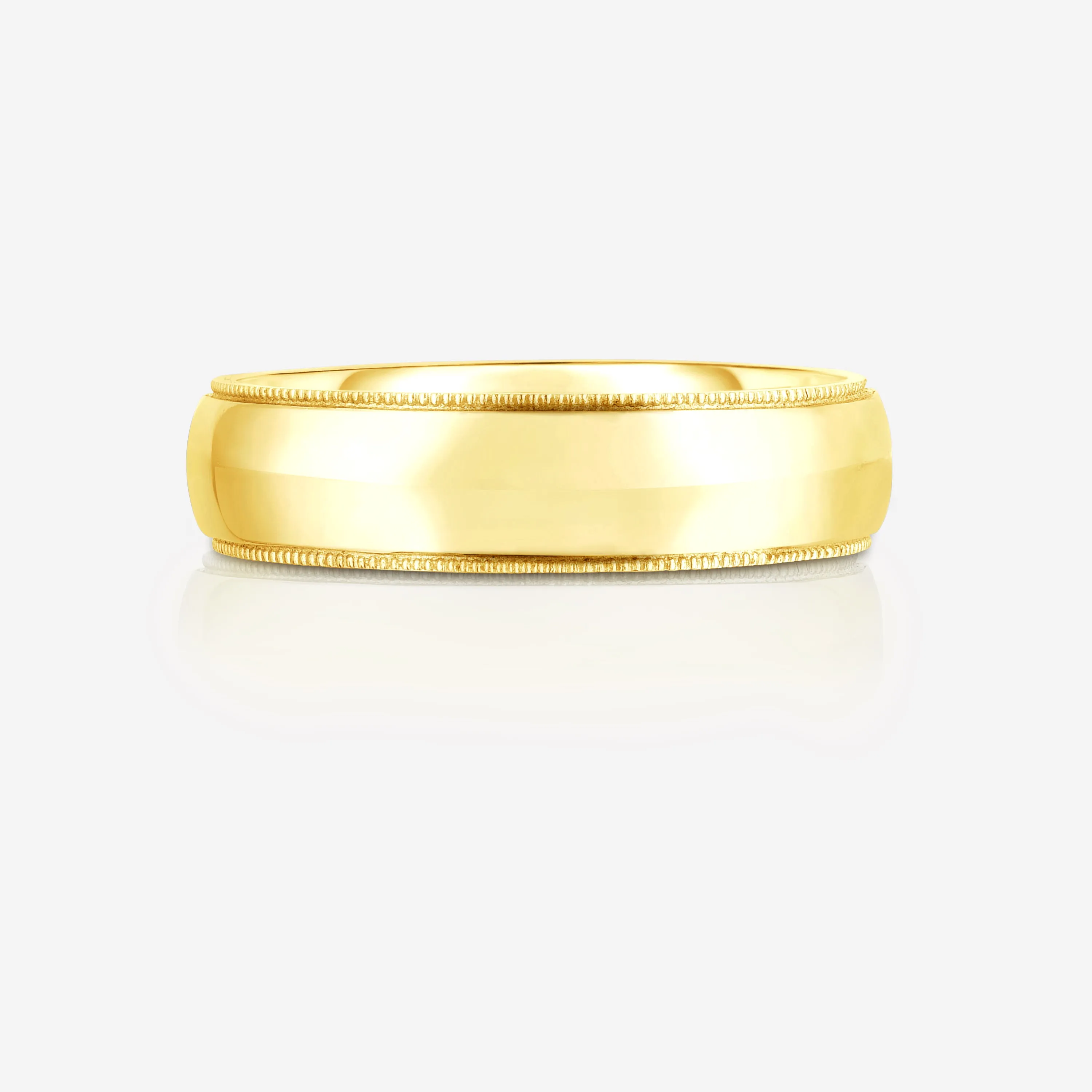 6 mm Milgrain Comfort Fit Wedding Band