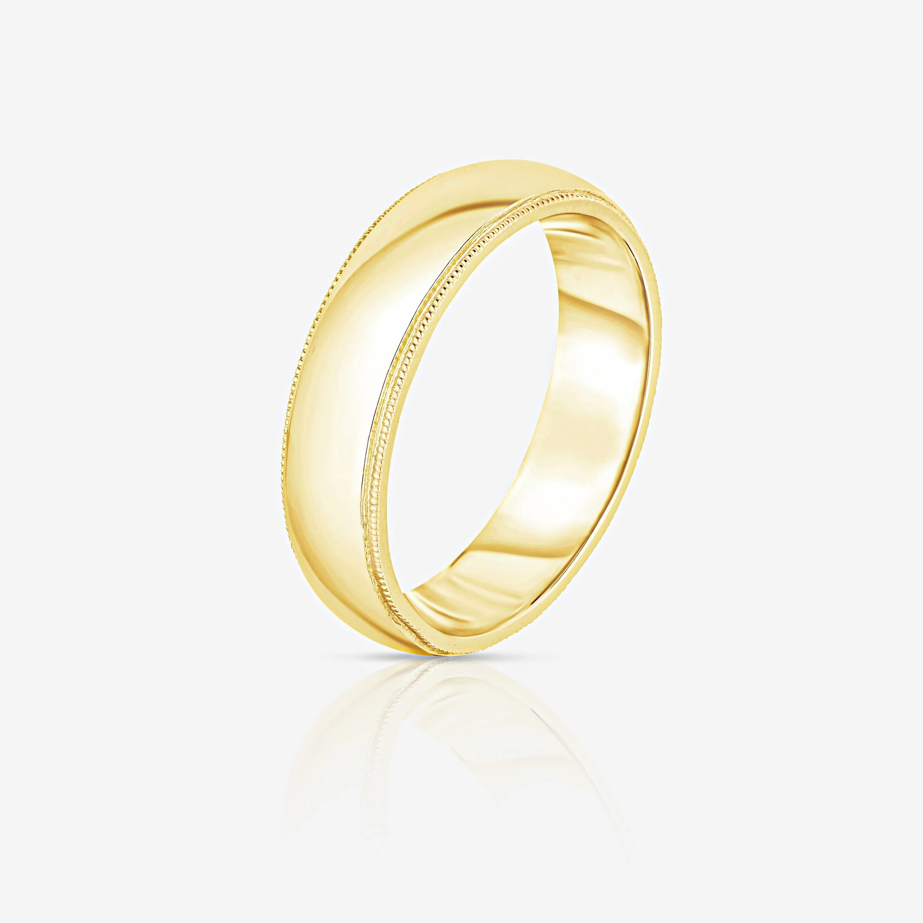 6 mm Milgrain Comfort Fit Wedding Band