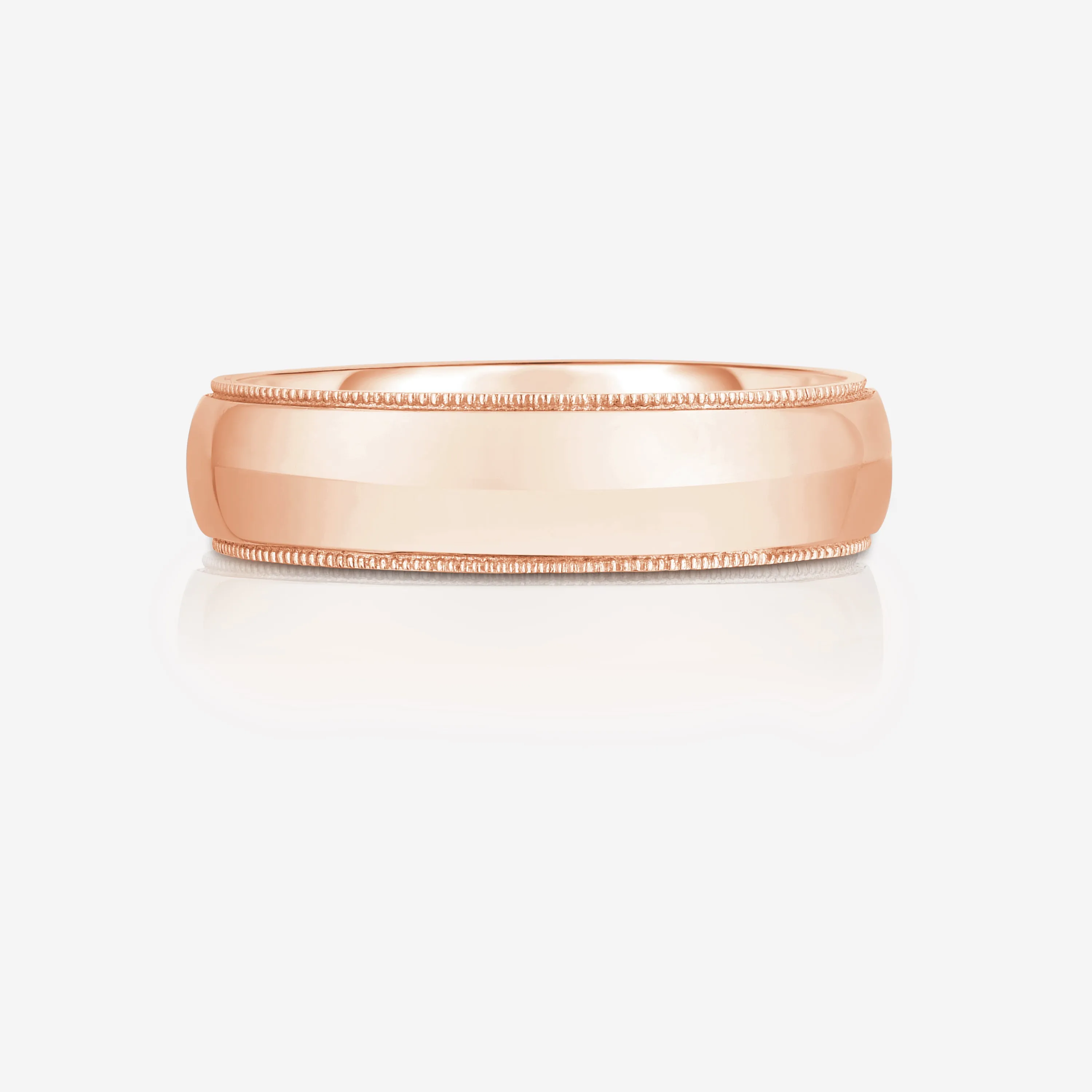 6 mm Milgrain Comfort Fit Wedding Band