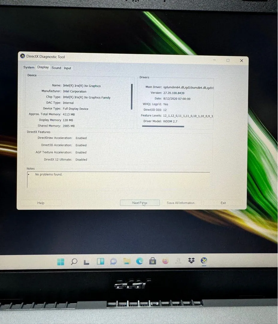 Acer Aspire 3 CI5-11 Gen Laptop