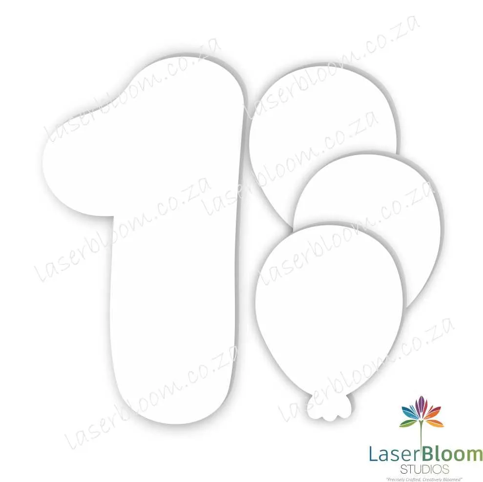 Acrylic Blank Baby Milestone Balloon Set- Select Your Thickness (1.5mm, 2mm, 3mm)