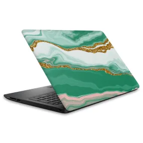 Aesthetic Green Marble Laptop Skin