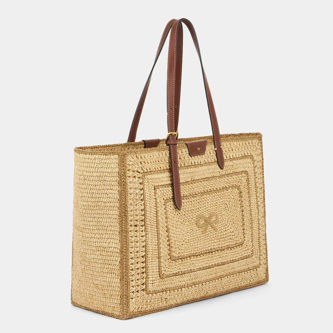 AH E/W Bow Tote in Raffia