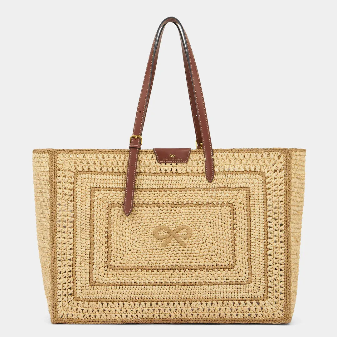 AH E/W Bow Tote in Raffia