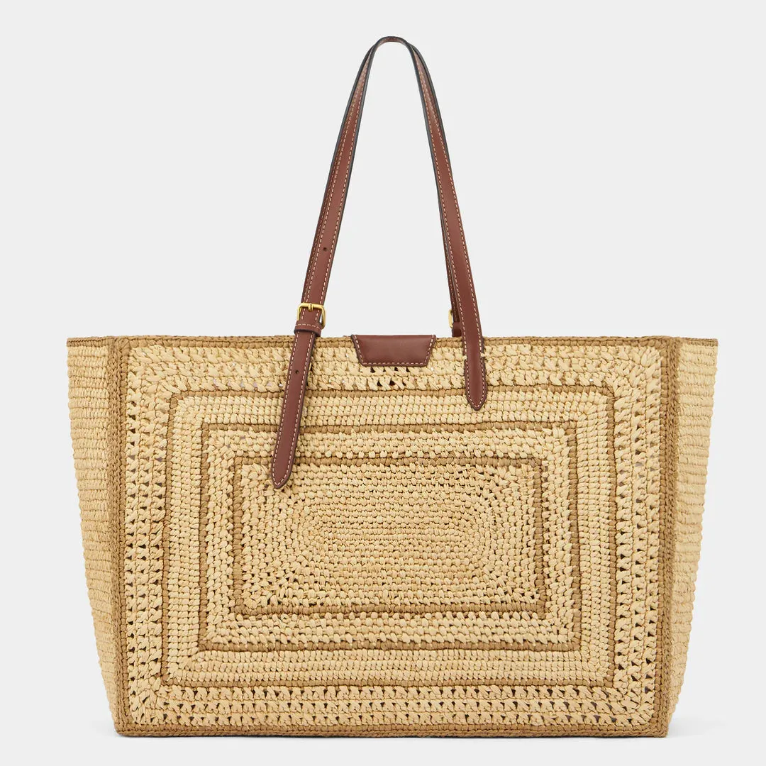 AH E/W Bow Tote in Raffia