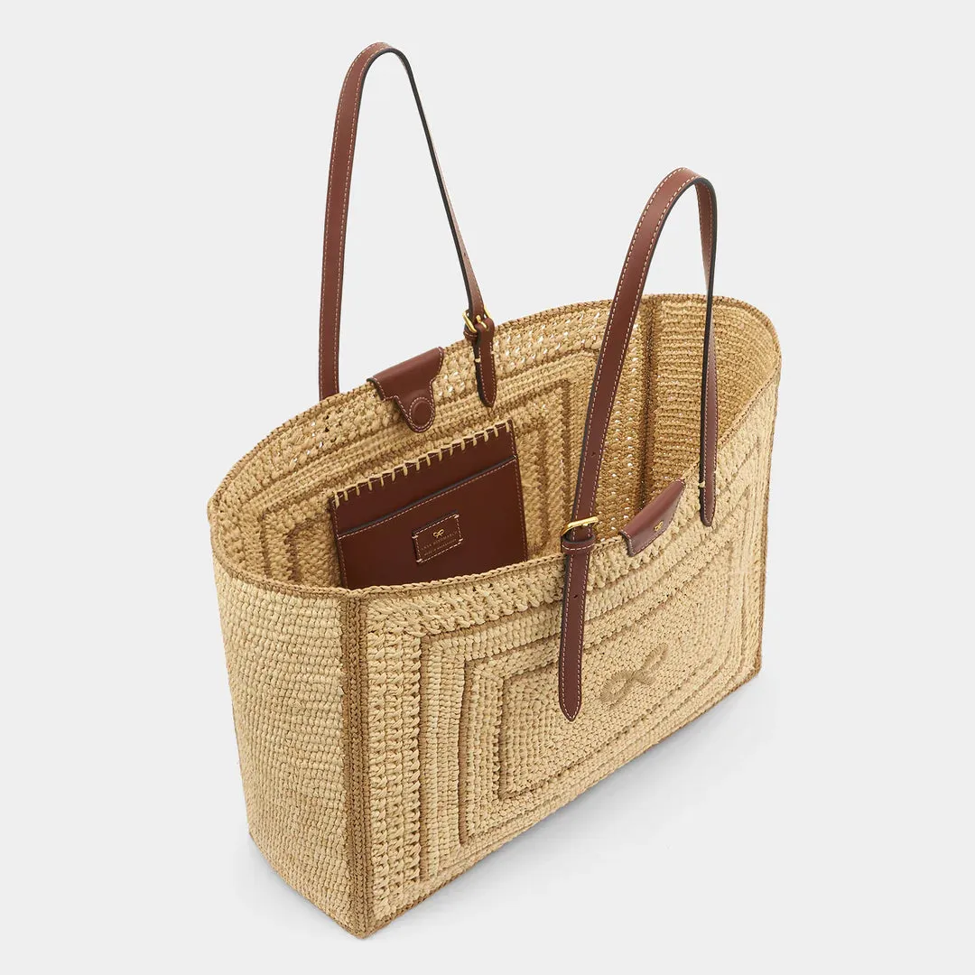 AH E/W Bow Tote in Raffia