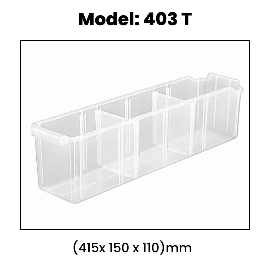 Alkon: Transparent Panda Shelf Bins