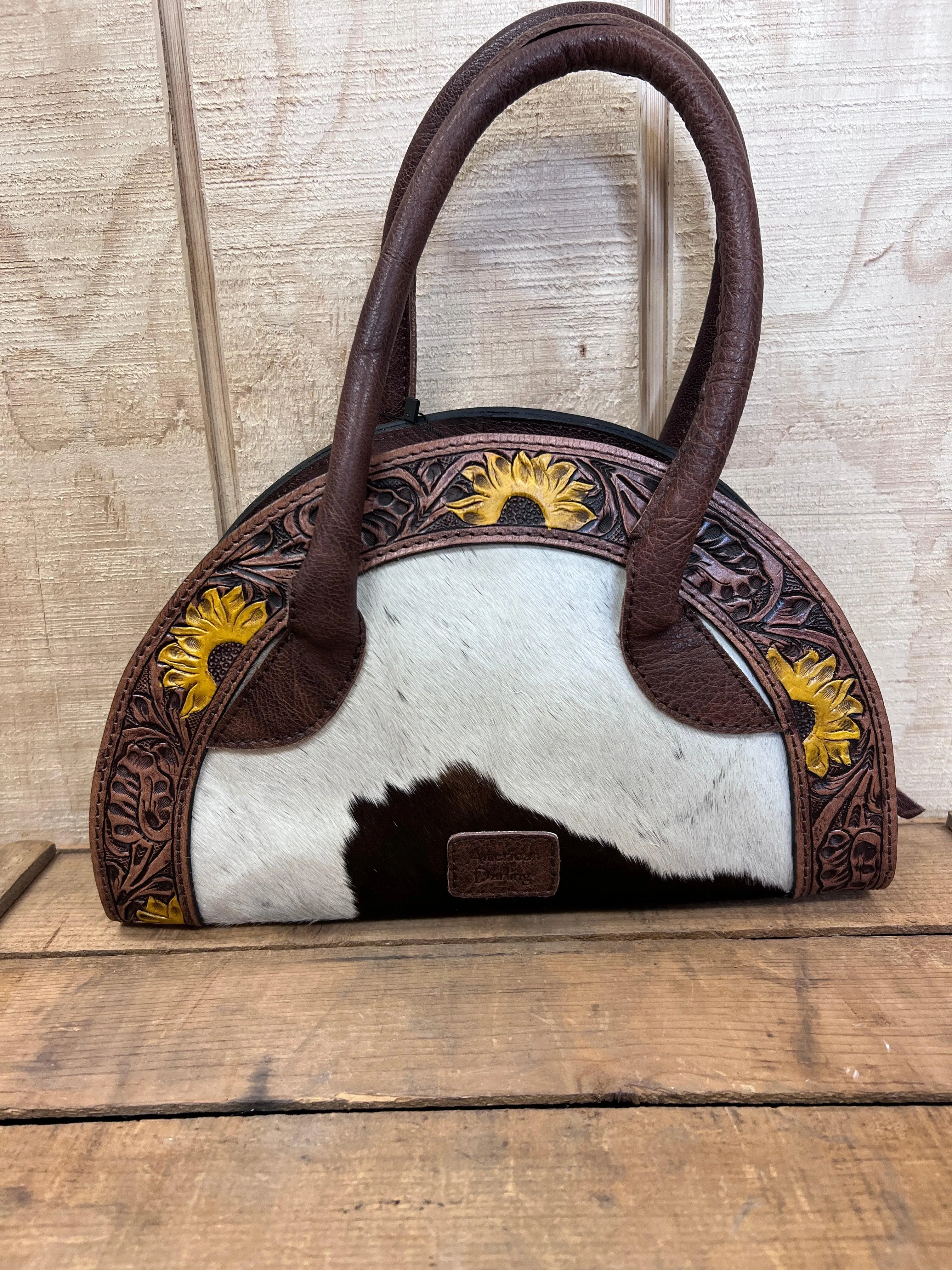 American Darling Half Moon Cowhide Purse ADBG517BRW