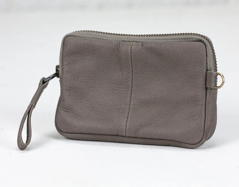 Antheia mini wallet - Grey leather