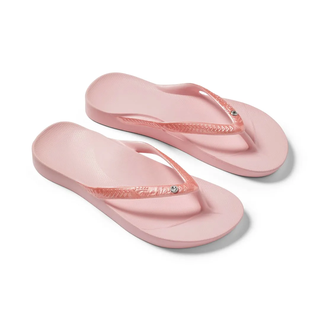 Arch Support Thongs - Classic - Shimmer pink