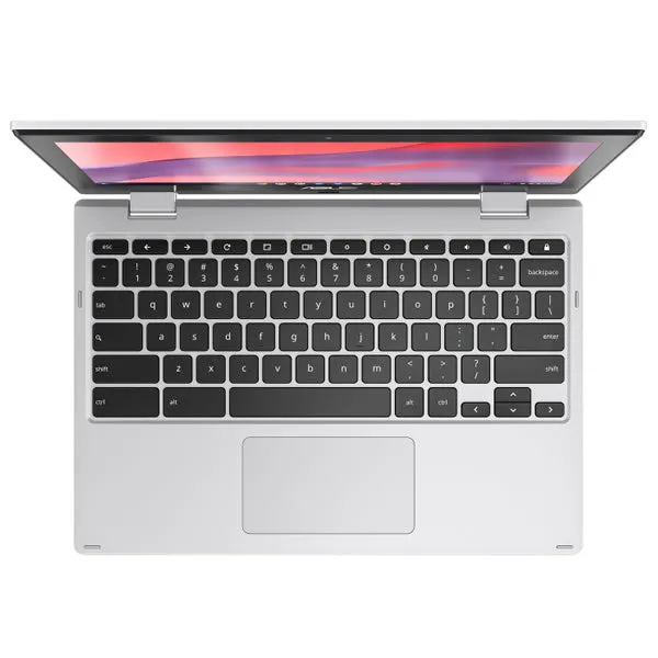 ASUS | Chromebook CX1 Flip CX1102FKA-C464S0C | 11" HD Touch | Intel Celeron | 4GB RAM | 64GB eMMC - Transparent Silver