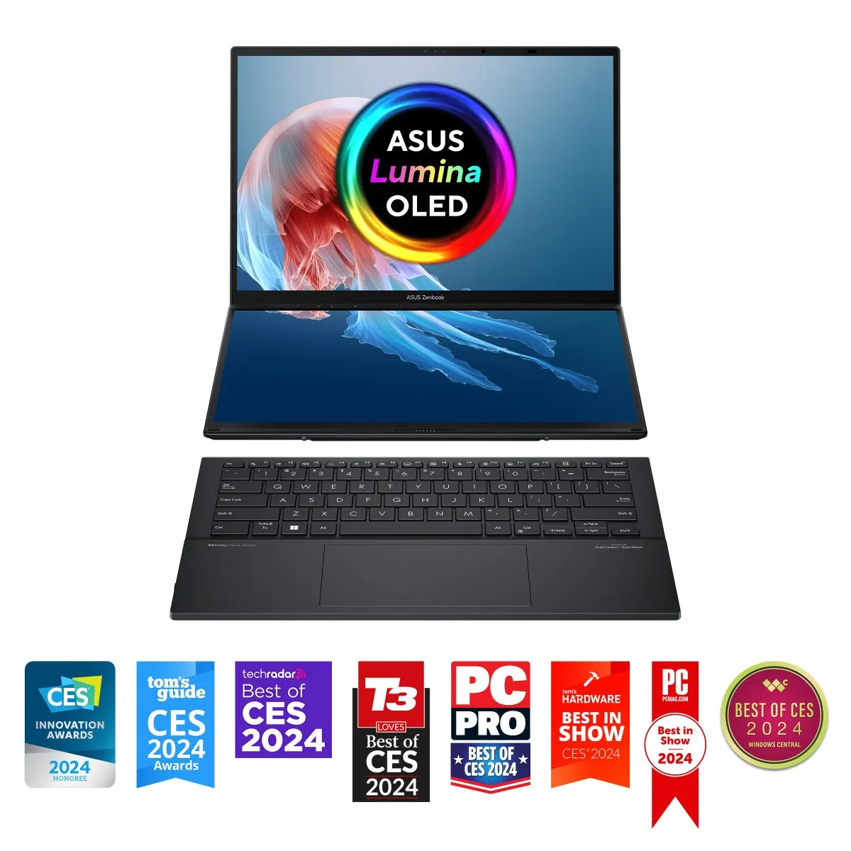 ASUS Zenbook Duo 14 OLED | 14" 3K Touch | Intel Core Ultra 7 | 16GB DDR5 RAM | 1TB SSD | 2-in-1 - Inkwell Gray