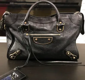 Balenciaga metallic edge city leather tote