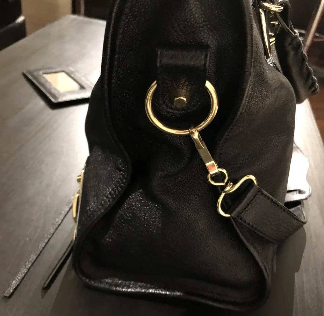 Balenciaga metallic edge city leather tote