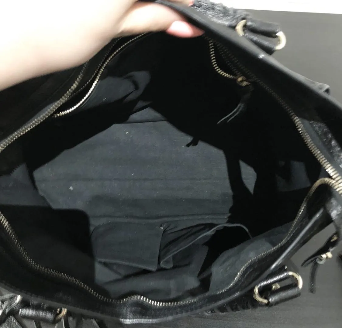 Balenciaga metallic edge city leather tote