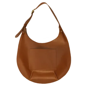 Bardot Leather Hobo in Cognac