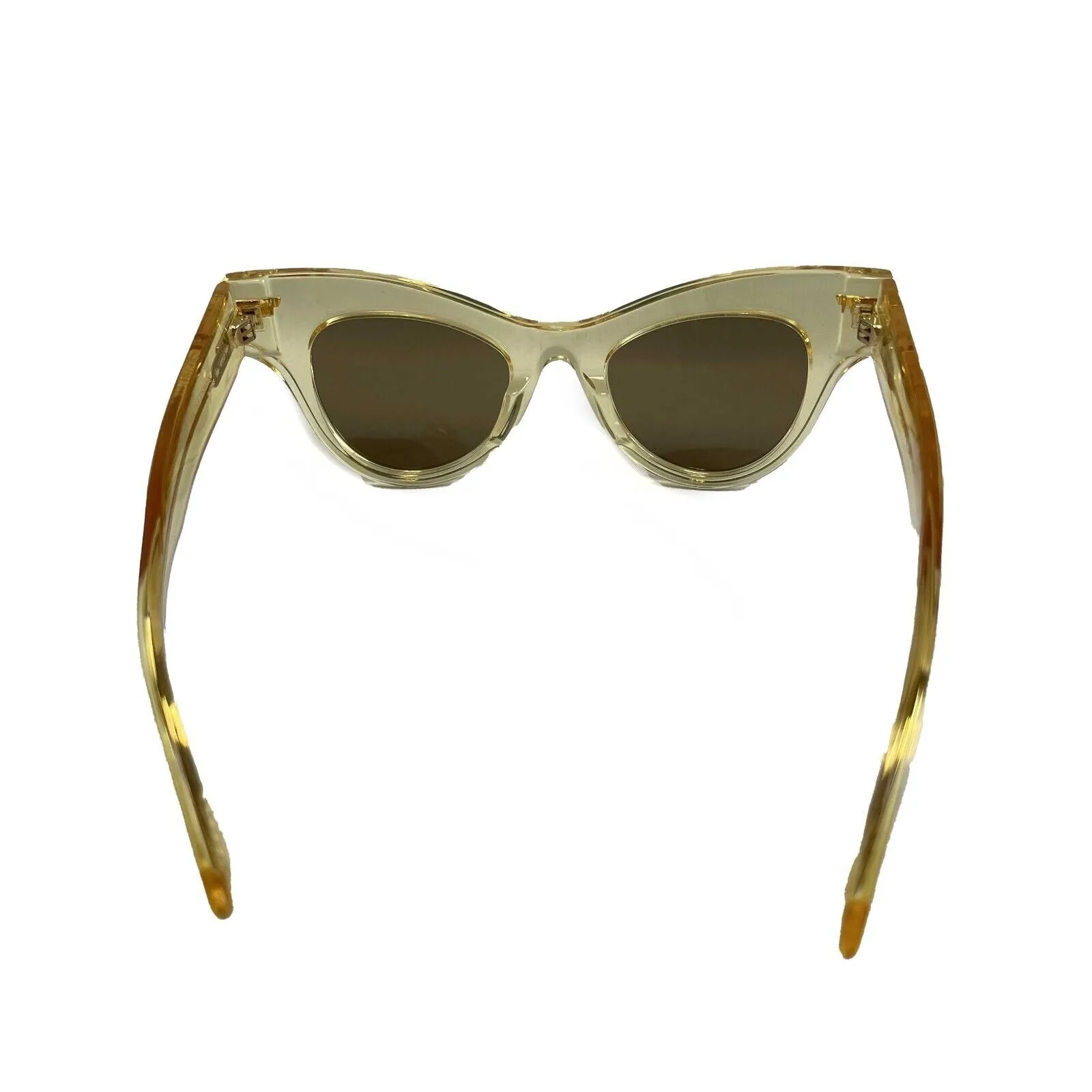 Bottega Veneta Acetate 2022 Yellow Animation Cat Eye Translucent Sunglasses