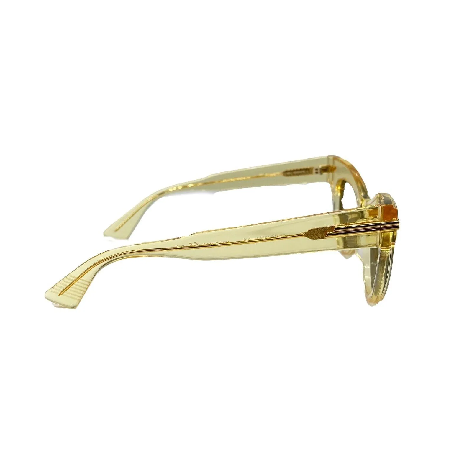 Bottega Veneta Acetate 2022 Yellow Animation Cat Eye Translucent Sunglasses