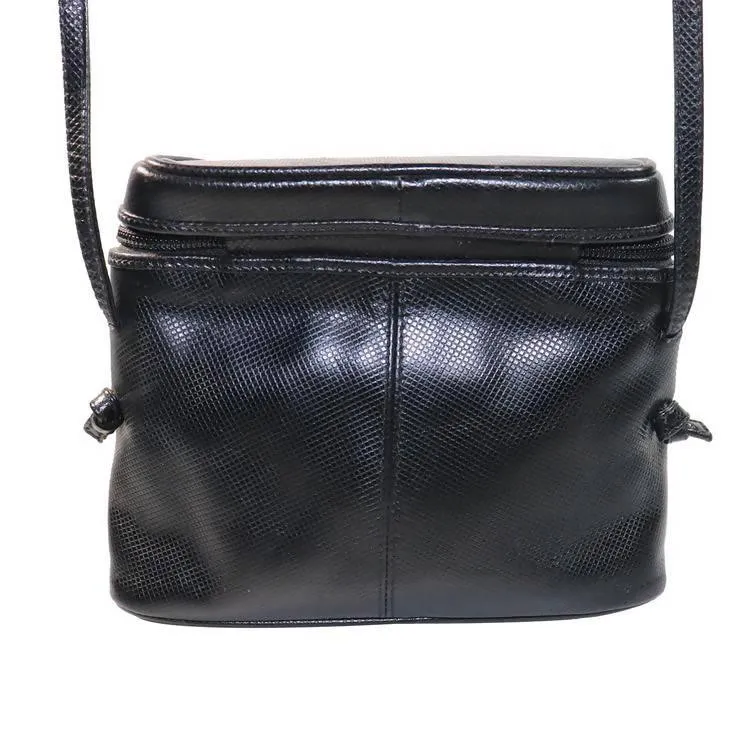 BOTTEGA VENETA Black Half Circle Crossbody Purse