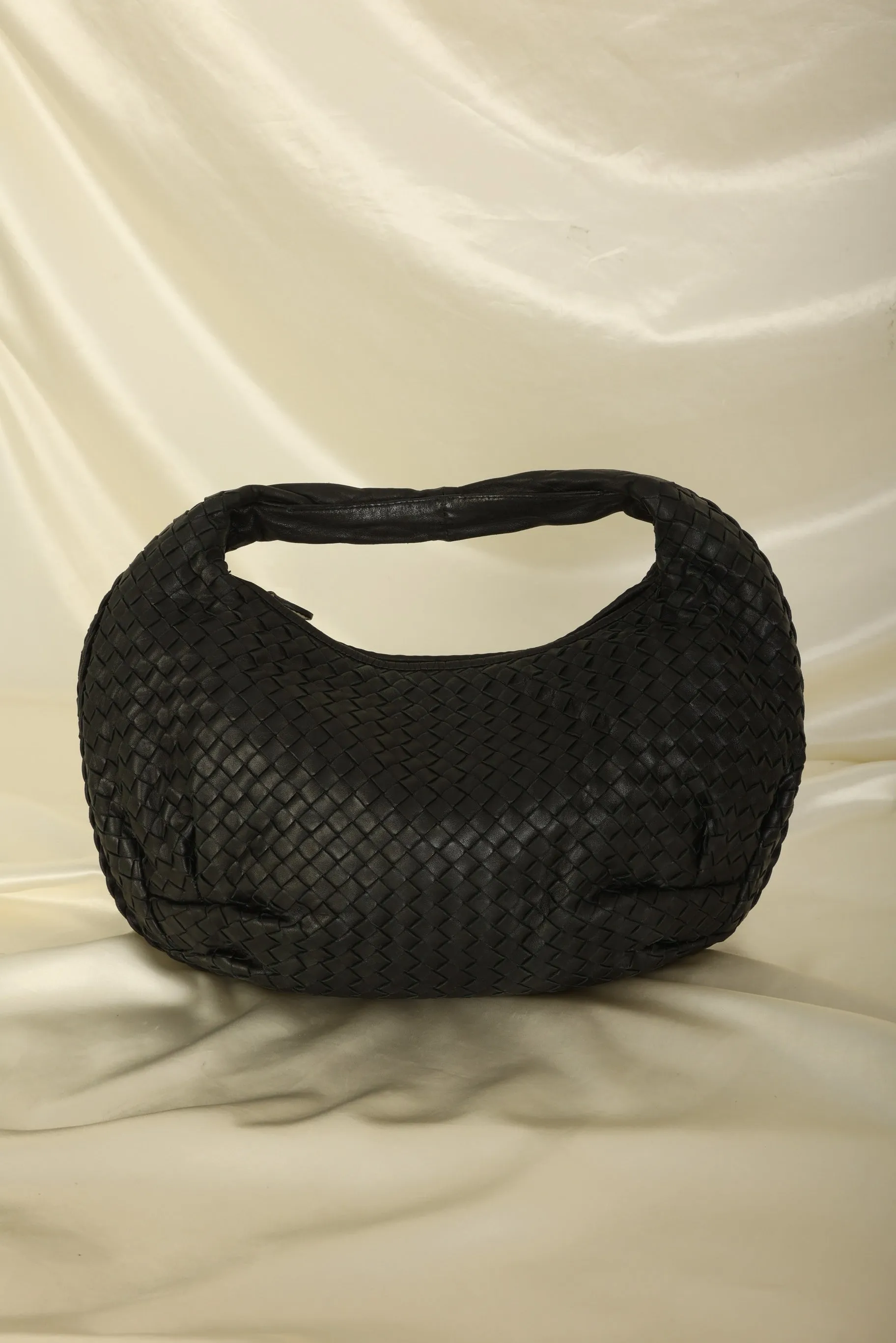 Bottega Veneta Intrecciato Black Braided Hobo