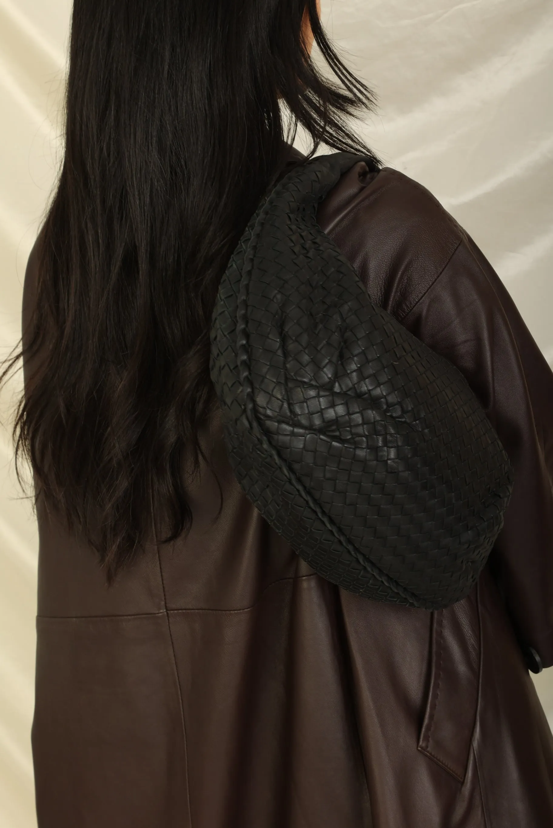 Bottega Veneta Intrecciato Black Braided Hobo