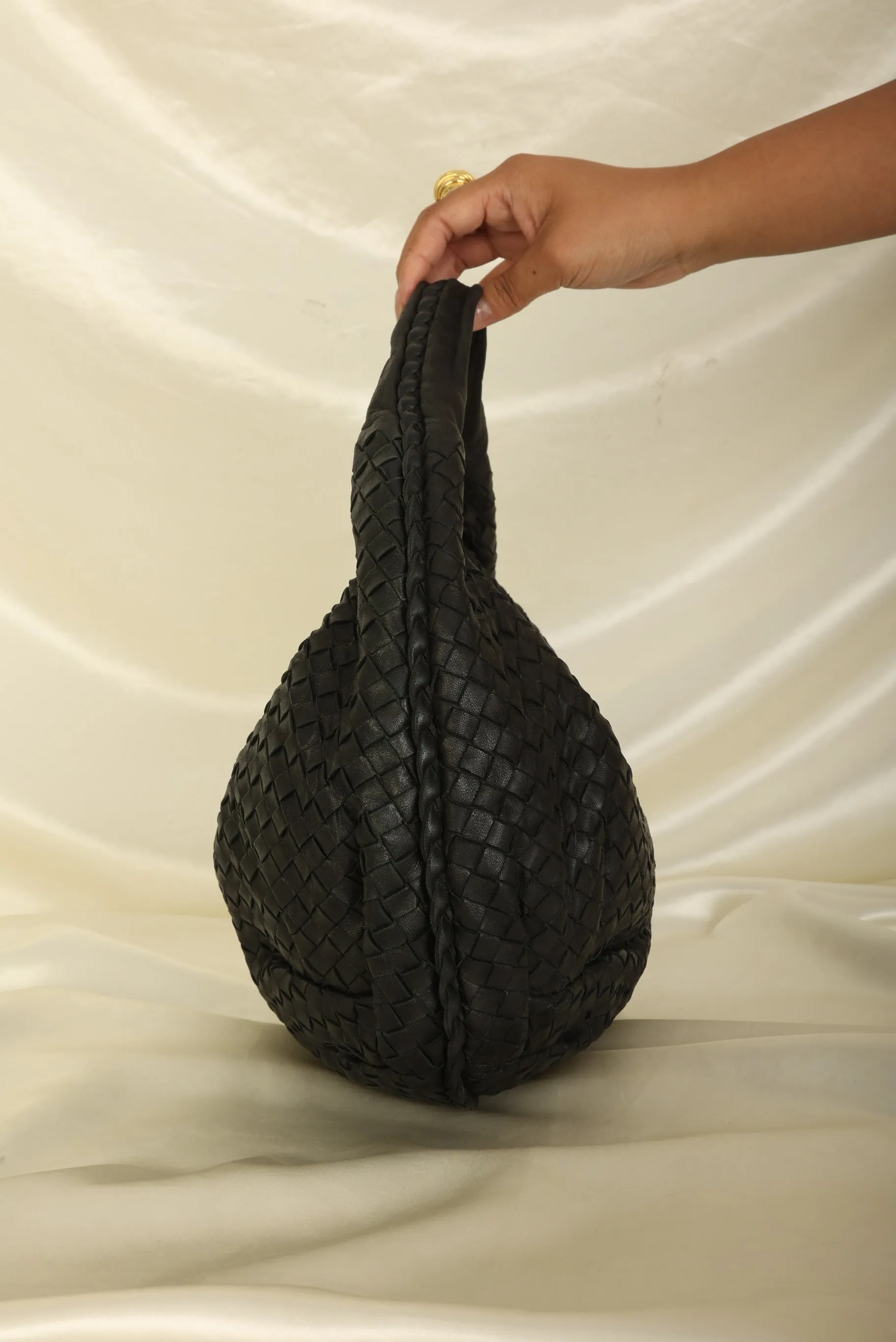 Bottega Veneta Intrecciato Black Braided Hobo