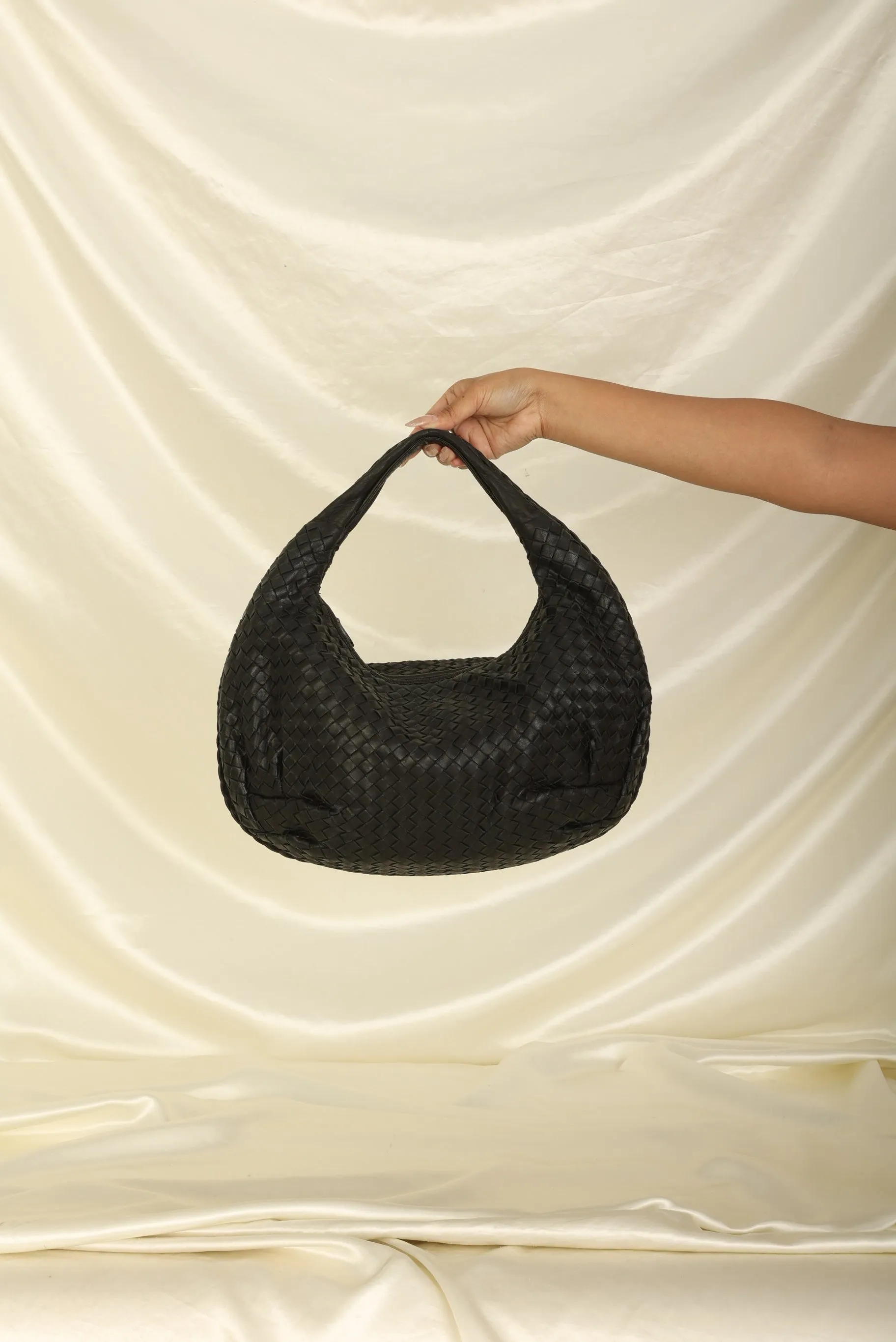 Bottega Veneta Intrecciato Black Braided Hobo