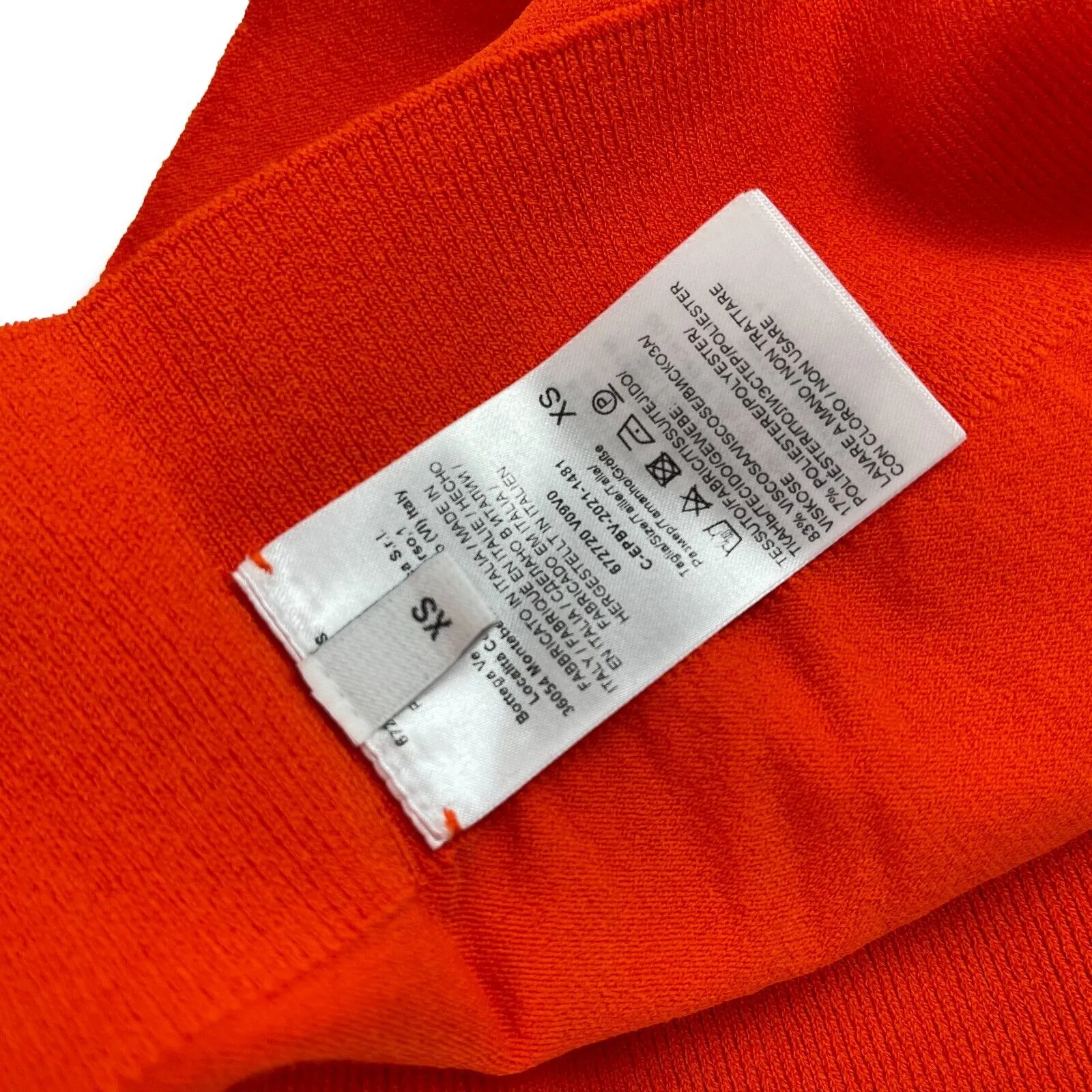 Bottega Veneta Pristine Technoskin Turtleneck Orange XS US 0