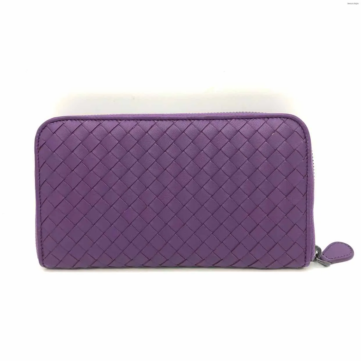 BOTTEGA VENETA Purple Leather Has tag! Woven 8" 1" 4" Wallet