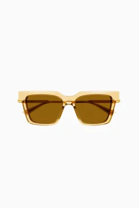 Bottega Veneta Square Framed Sunglasses - Yellow