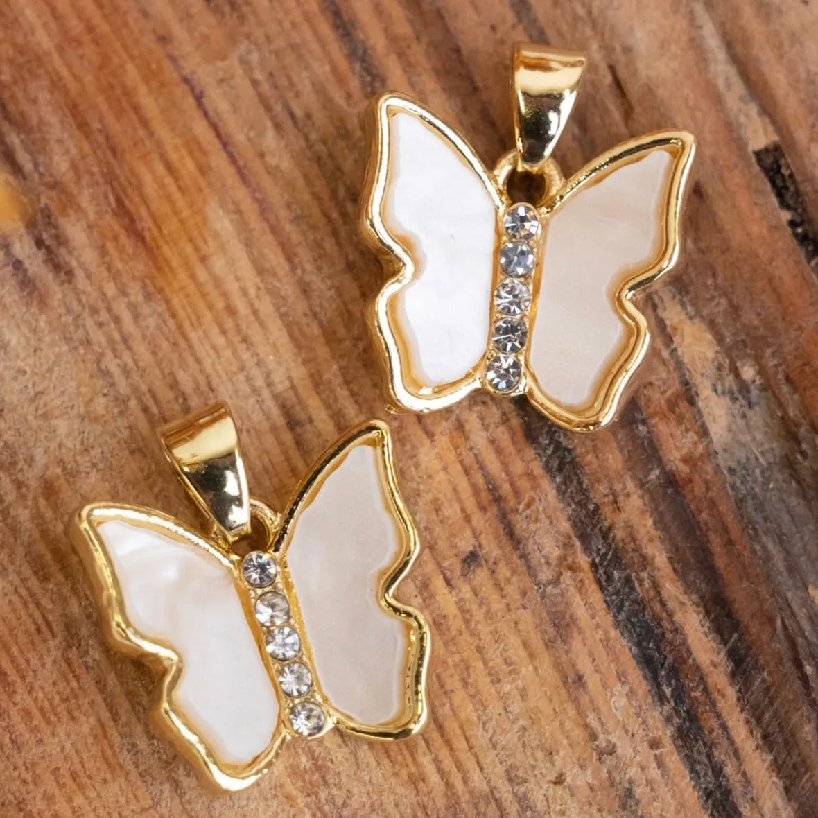 Butterfly Acrylic Charms | Size : 15mm | 6Pcs