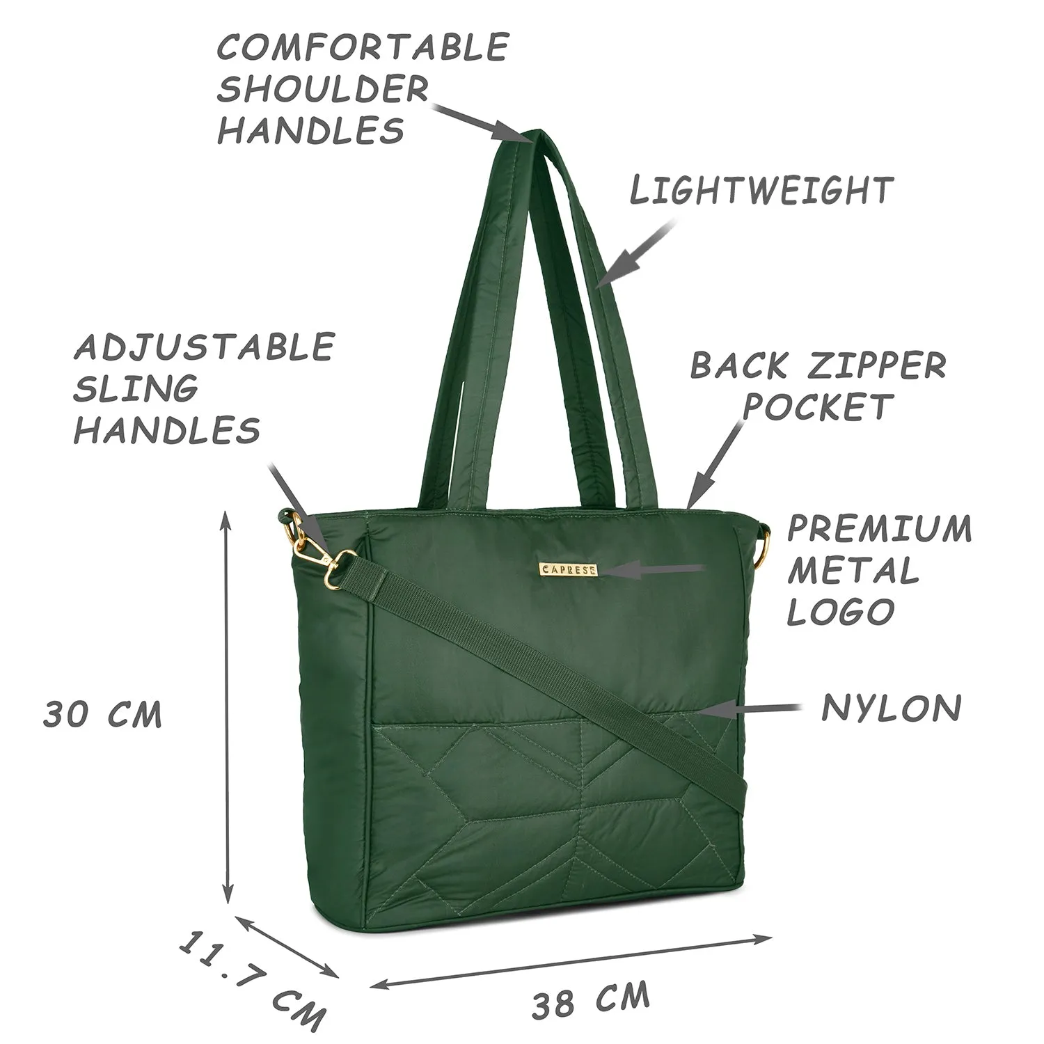 Caprese Clara Tote Medium (E) Olive