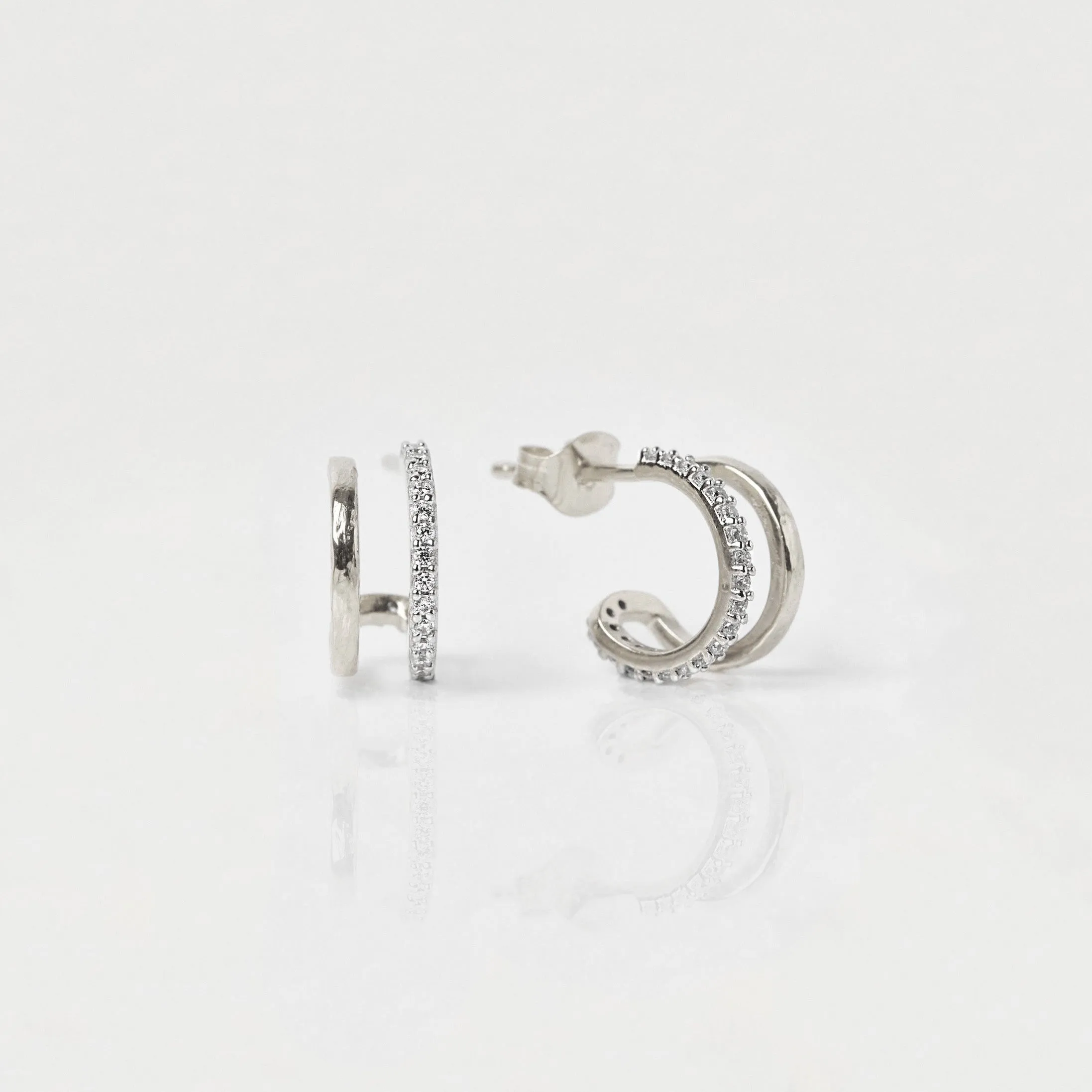 Celestial Pave Double Hoops