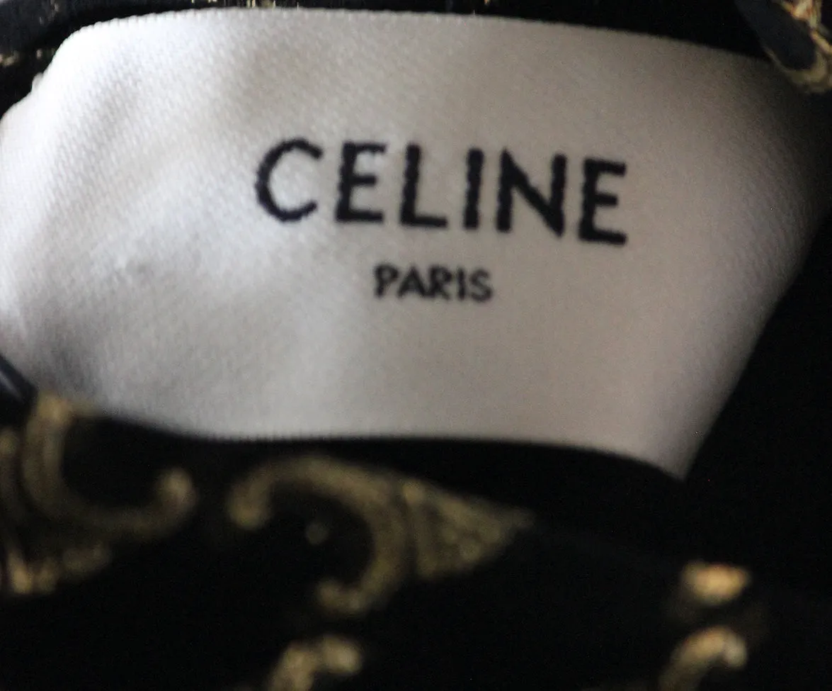 Celine Black & Gold Vintage Dress sz 4