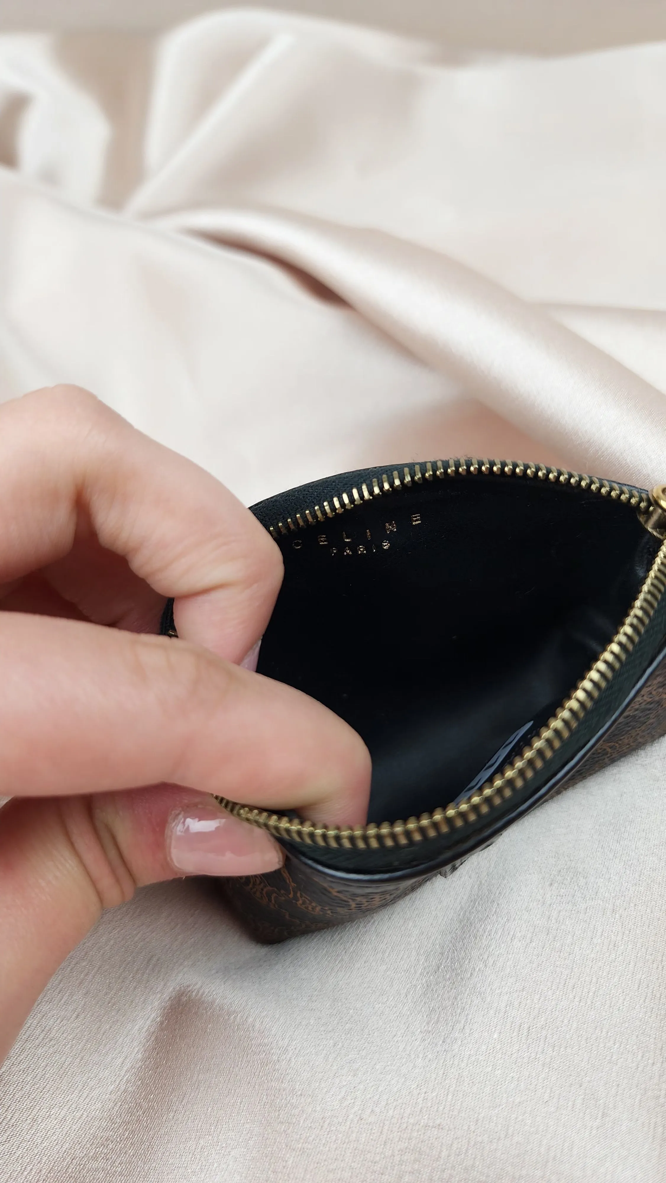 Celine Black Macadam Canvas Coin Purse - 1117]