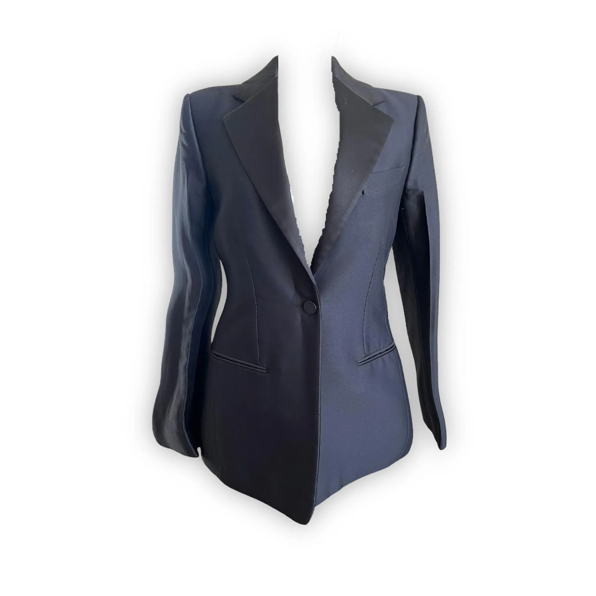 CELINE BY PHOEBE PHILO TUXEDO Blazer with Satin Lapels Orig. $3500 | FR 36