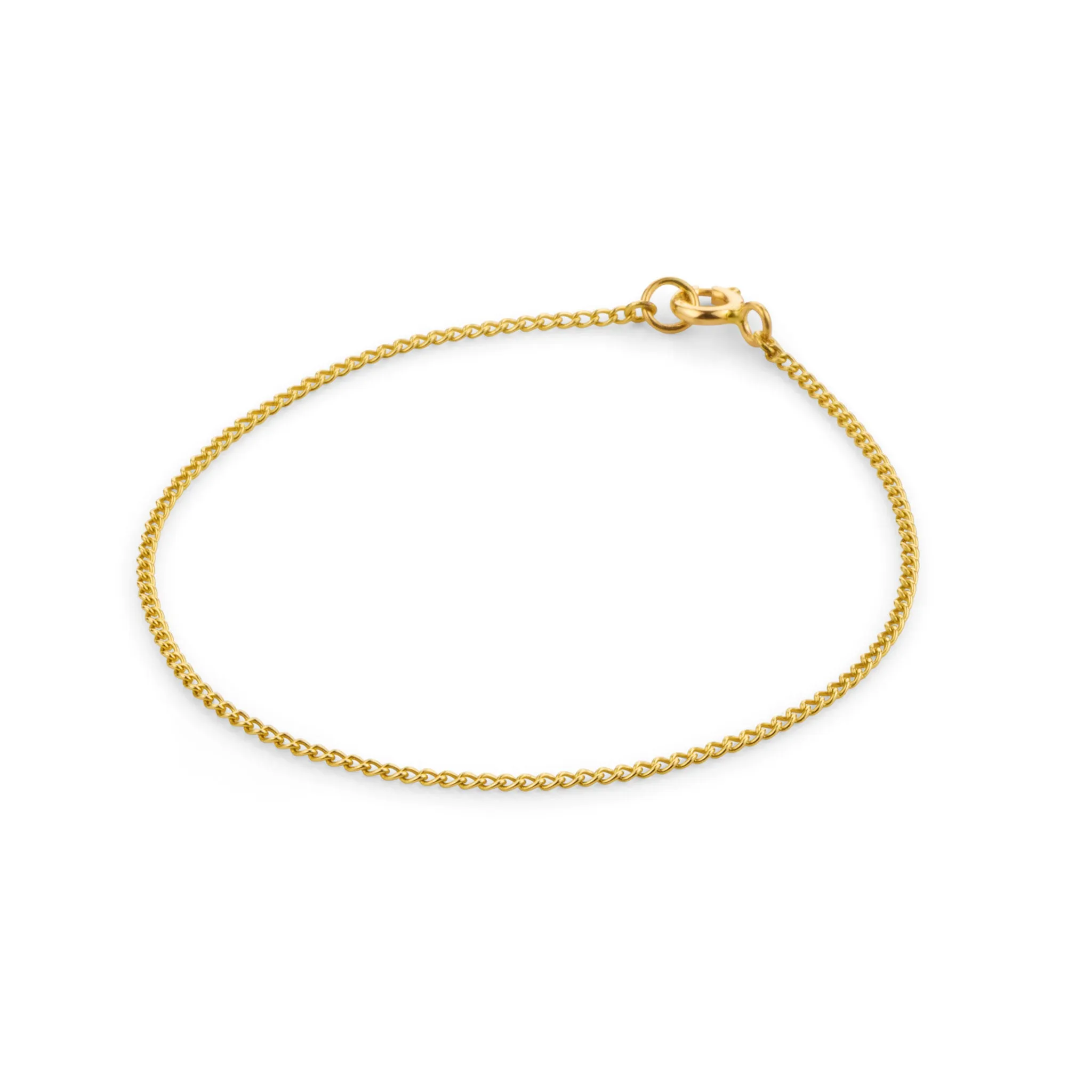 Celine Curb Chain Solid Gold Bracelet