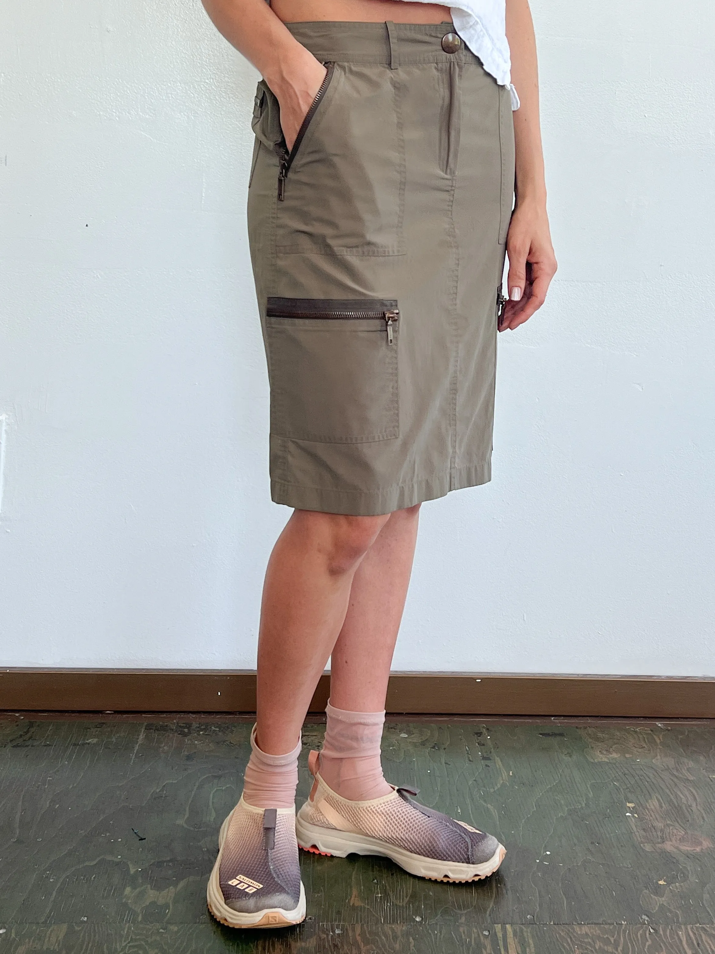 Celine Nylon Cargo Skirt (M)