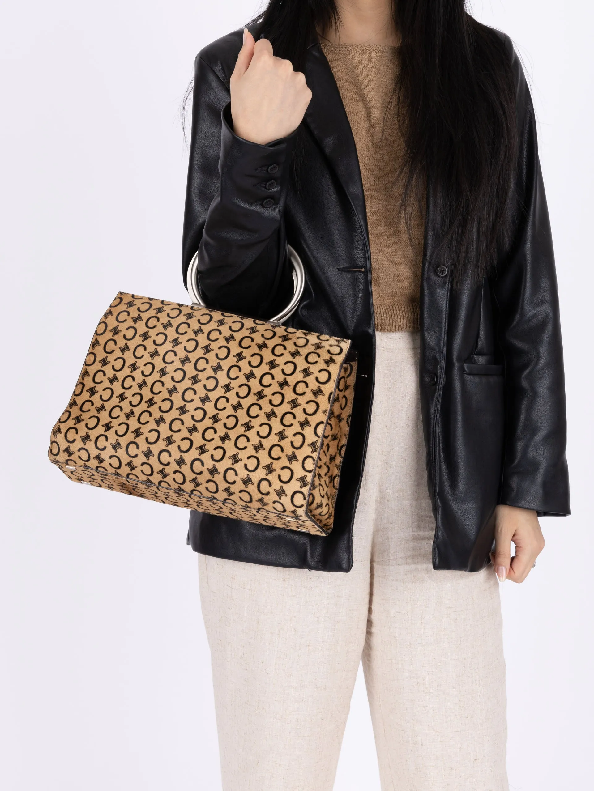 Celine Ponyhair Triomphe Top Handle