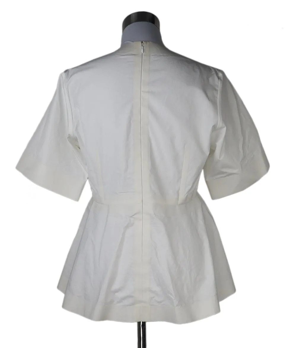 Celine White Ivory Cotton Top sz 4