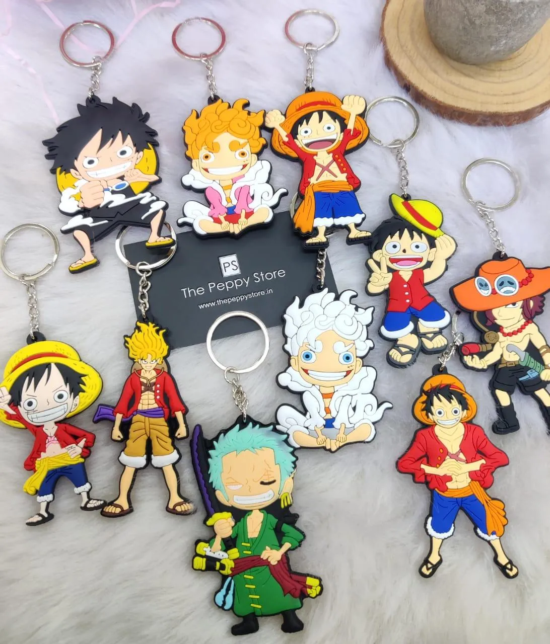 Character 2D Rubber Keychain  (Choose From DropDown Menu)